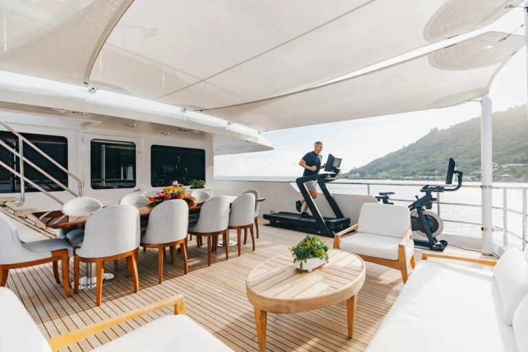 Exterior Relaxtation Area With Gym And Dining