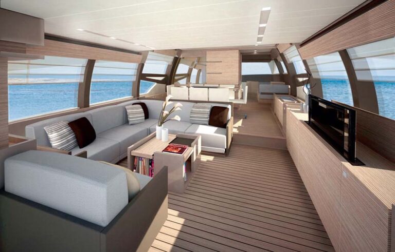 Ferretti 720 motoryacht salon