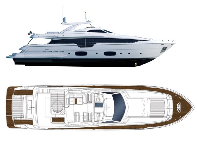 Ferretti 96 JAG B - Layout exterior