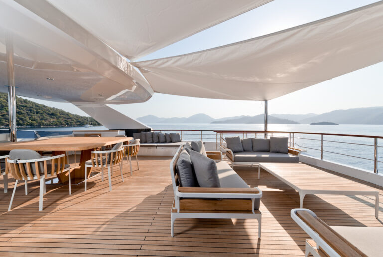 Fly Aft Seating And Dining Area