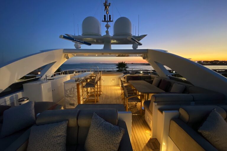 Flybridge Deck At Night