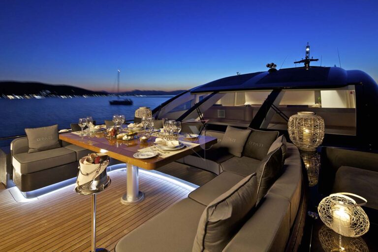 Foredeck Dining At Night