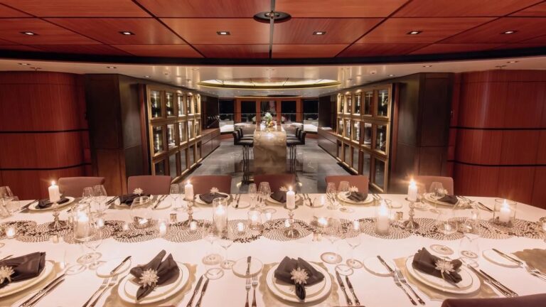 Formal Dining On The Bridge Deck