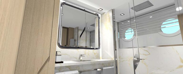 GUEST CABIN ENSUITE VANITY VIEW