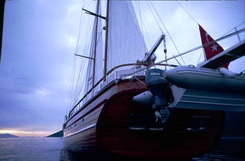 Gulet Eylul Deniz II (aka ED II) -  Aft View with tender