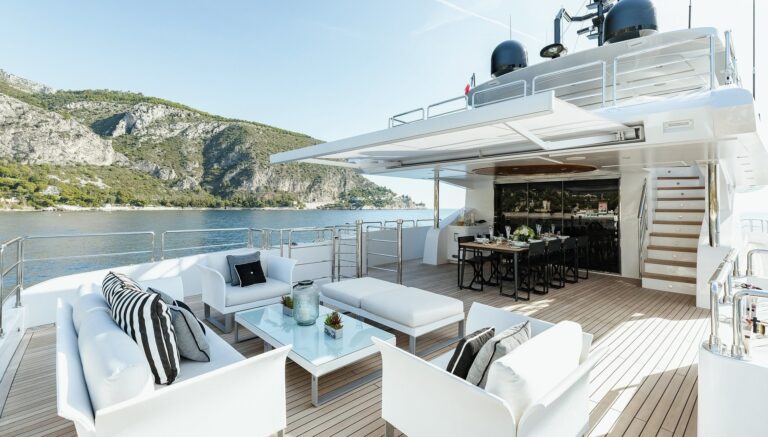 Gulf Craft Yacht ALTAVITA - Aft Deck Mediterranean
