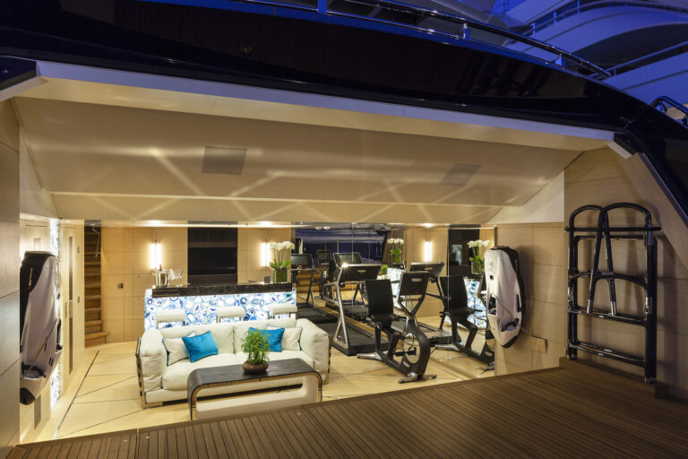 Gym Equipment And Relaxation Area
