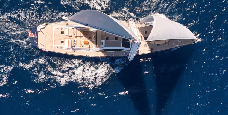 Aerial View Of The Yacht