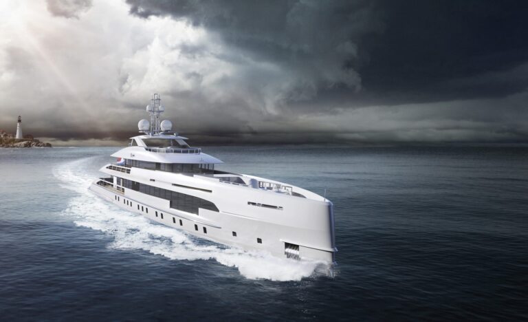 Hessen's 50m Alu FDHF Motor Yacht -exterior Rendering