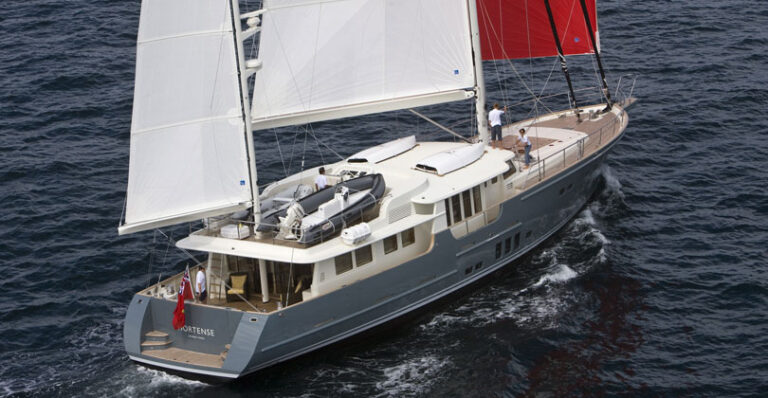 Hortense superyacht under sail