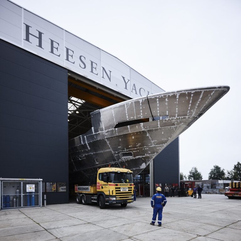 Hull And Superstructure Joined At Heesen Yachts