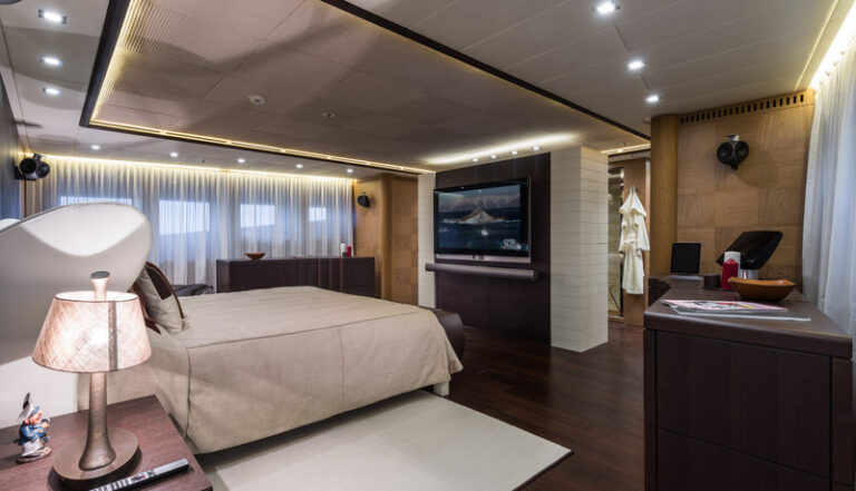I-Nova superyacht - Owners Cabin Photo credit to AB Photodesign