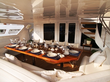 INSPIRATION -  Aft Deck Dinning