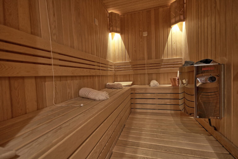 Inside Superyacht Sauna