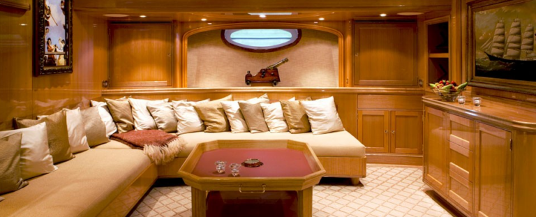 Interior of the sailing yacht Marie - Image credit Tom Nitsch Image