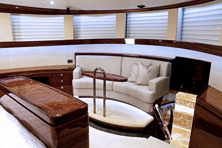 Interior of the superyacht Lady Gaga