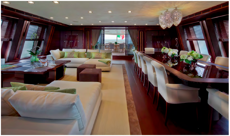 JAde yacht by CRN - Salon with dining area