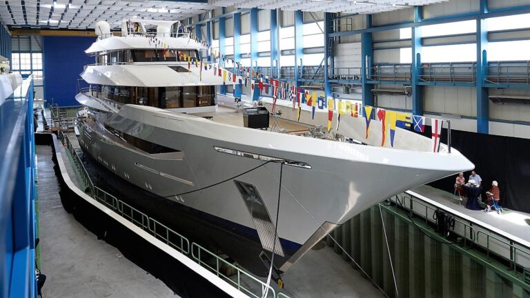 Joy before launch at Feadship