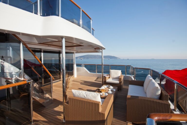 Karia Superyacht Owners Aft Deck