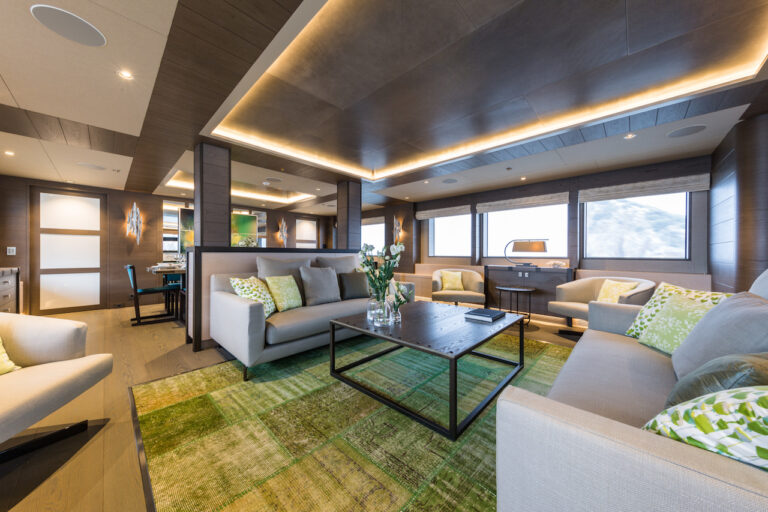 LA PASSION - main deck salon . Photo courtesy of Jeff Brown