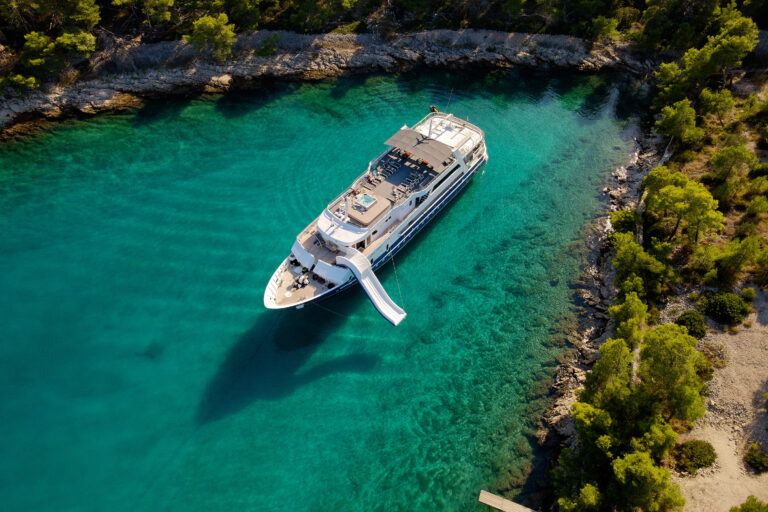 Aerial View Of The Yacht
