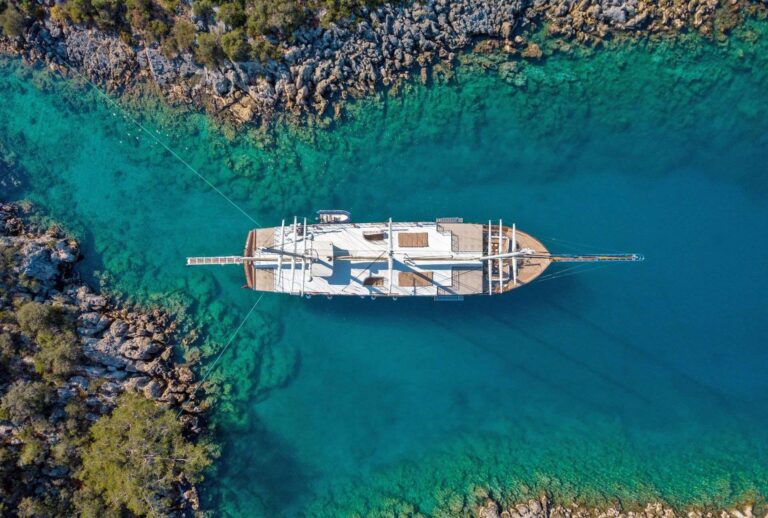 Aerial Of The Yacht