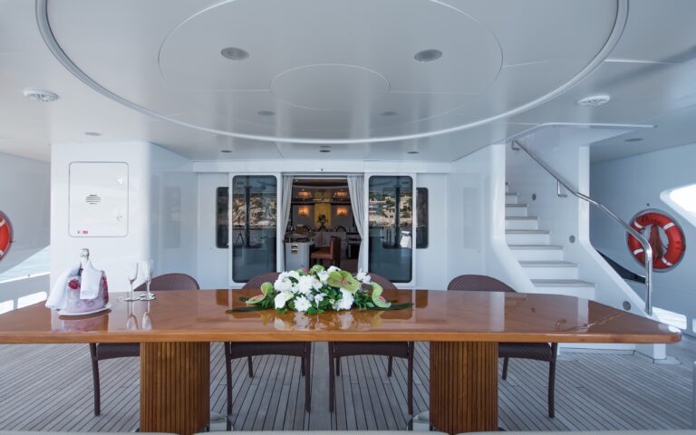 Aft Deck Dining Area