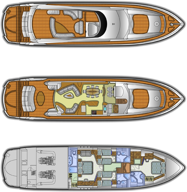 Lady Zehava yacht - Layout