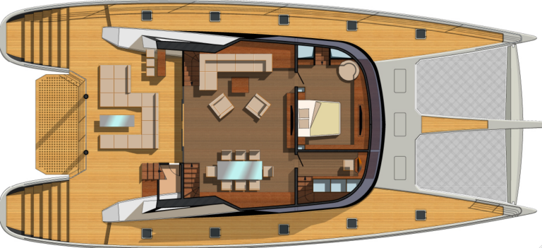 Latitude 88 Double Deck Yacht Main Deck
