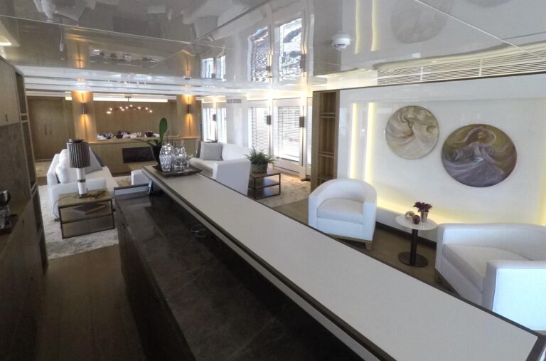 Liquid Sky Super Yacht CMB 155 Main Salon