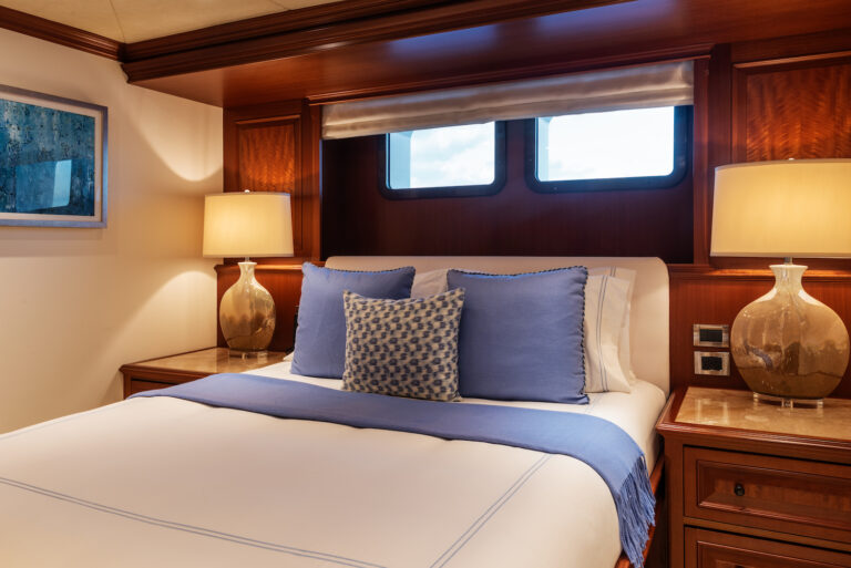 Lower Deck Blue Queen Guest Stateroom