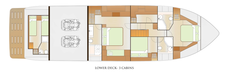 Lower Deck 3-cabin Layout Ga