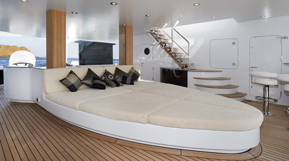 Luxurious exterior aboard Talisman C superyacht