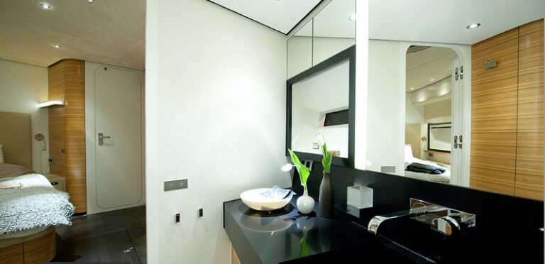 Luxurious interior aboard AY74 yacht