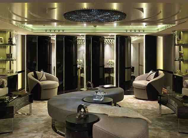 Luxury charter motor yacht CANDYSCAPE II salon