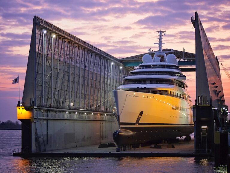Luxury mega yacht AZZAM - Photo by Klaus Jordan