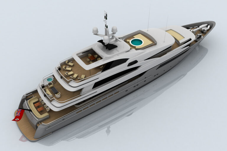 Luxury motor yacht Project 803 by CMN Yachts - upview