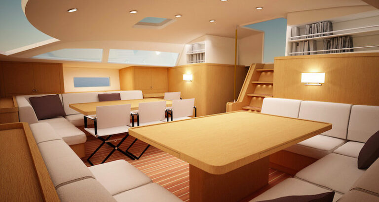 Luxury sailing yacht Swan 95 S Interior Image credit to Nautors Swan 001