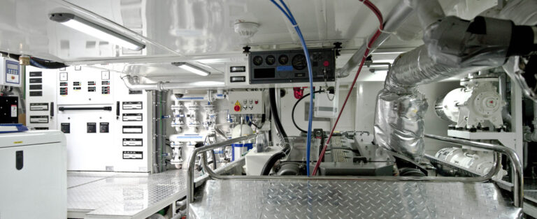 Luxury schooner ZENITH - engine room