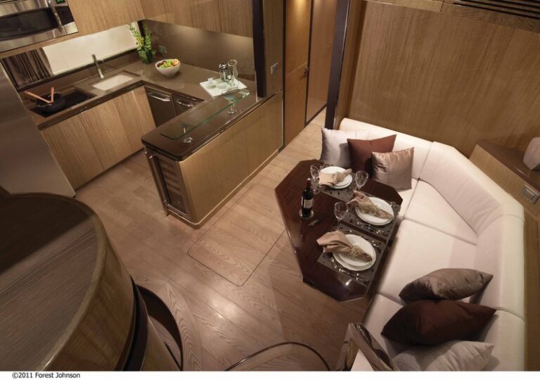 Luxury yacht Alpha 76 Express - Galley and Dining Photo by Forest Johnson