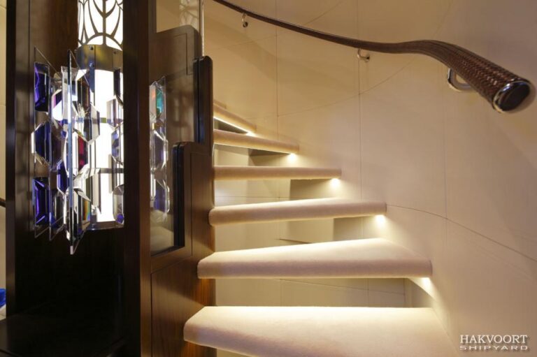 Luxury yacht Apostrophe - Staircase