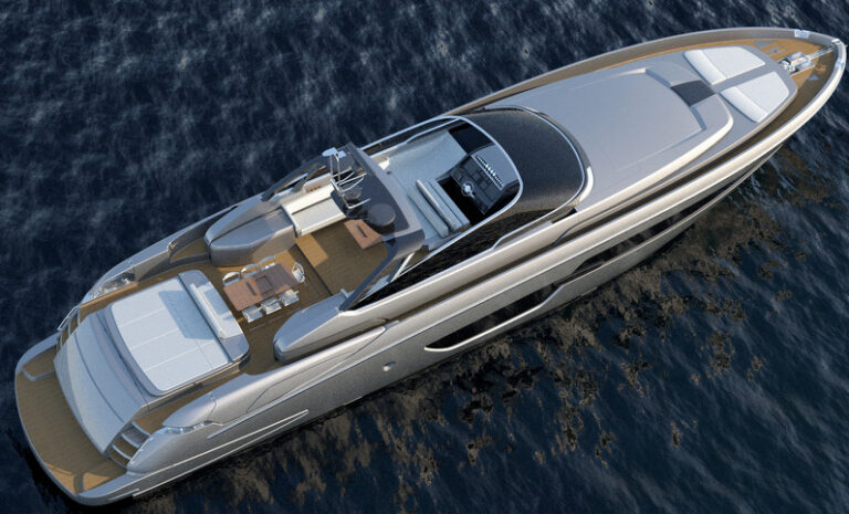Luxury yacht Riva 88 Miami from above-001