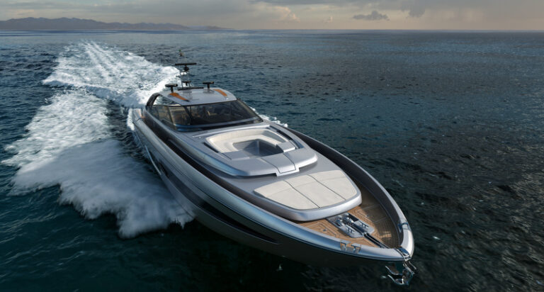 Luxury yacht Riva 88 Miami - front view-001