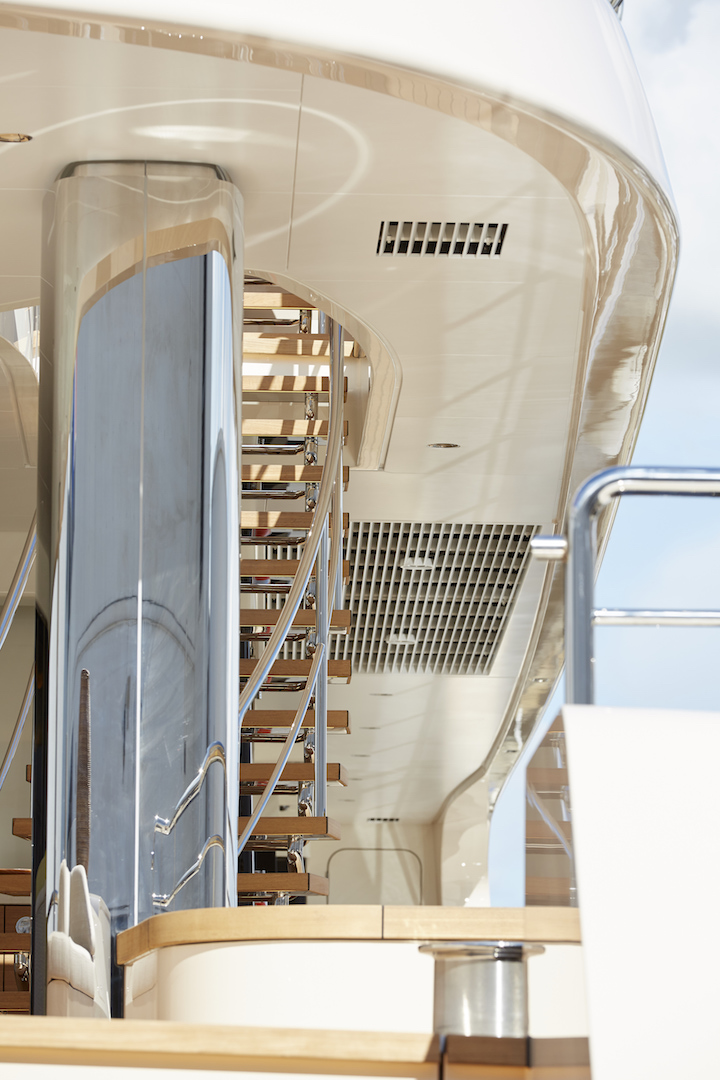 Luxury Yacht SAMAYA - Main Deck Aft Staircase