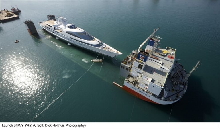 Luxury yacht Yas launched -Credit Dick Holthuis Photography