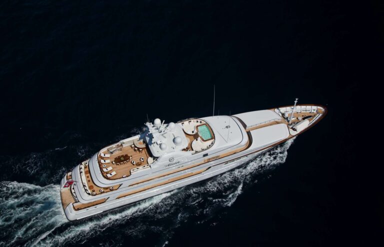 Aerial View Of The Yacht