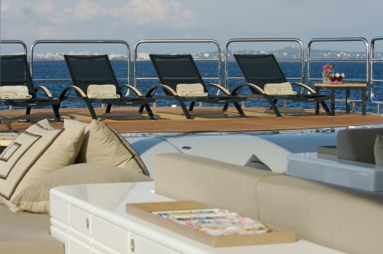 Sun Deck Detail With Sun Loungers