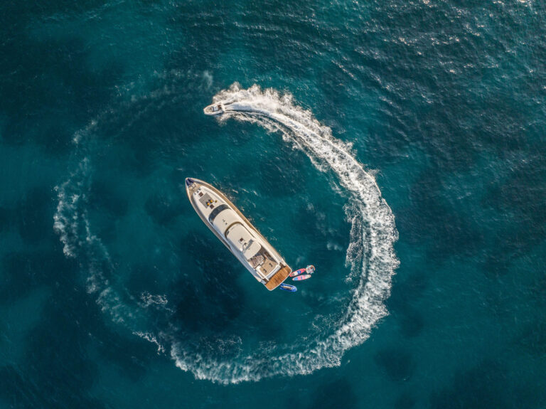 Aerial View Of The Yacht