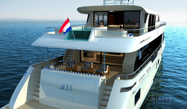 M55 Yacht - Image Credit Ginton Naval Architects
