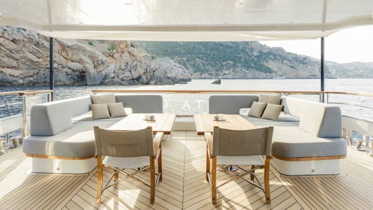 Aft Deck Seating And Dining Area